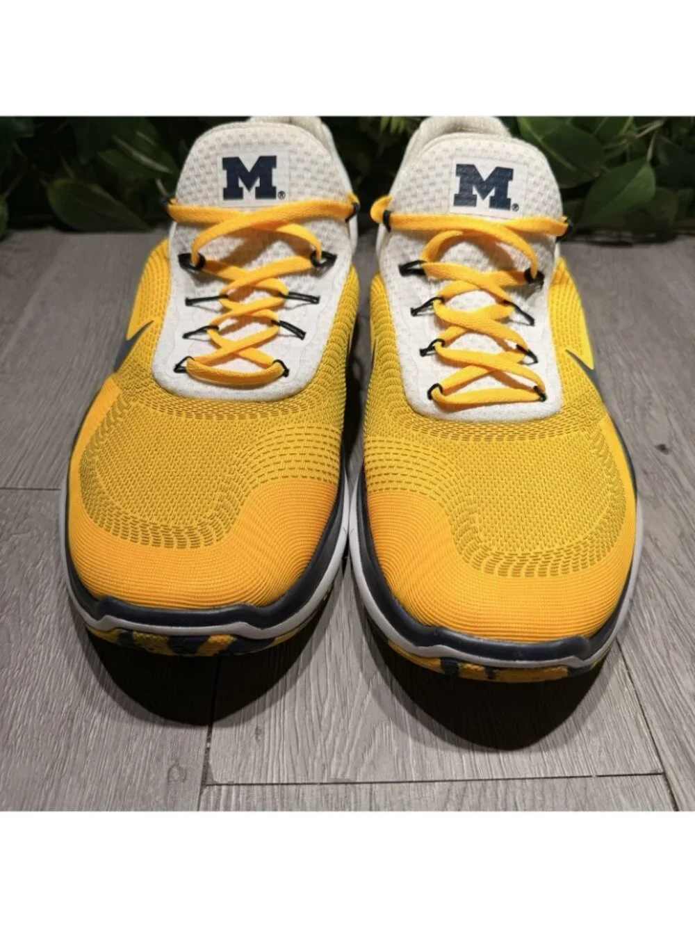 NIKE Free Men’s Michigan Wolverine’s Running Shoes 12.5 Blue Gold AA0881-700
